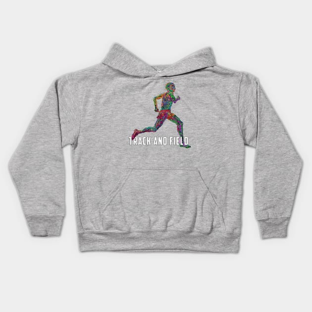 Wired to Run - Track and Field Kids Hoodie by HR411design